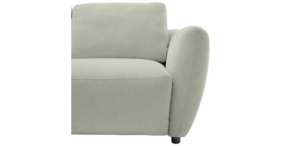 ECKSOFA  in Chenille Salbeigrün  224/307 cm  - Salbeigrün/Schwarz, KONVENTIONELL, Kunststoff/Textil (224/307cm) - Hom`in