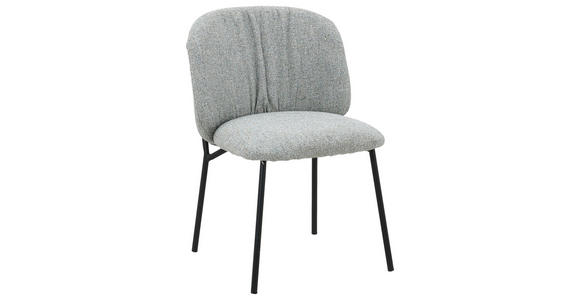 STUHL   Webstoff  Schwarz, Graugrün  - Schwarz/Graugrün, MODERN, Textil/Metall (48/79/59cm) - Carryhome
