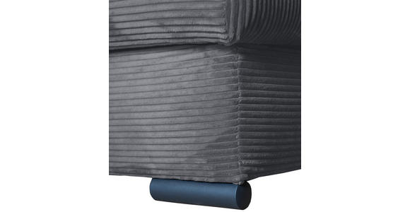 ECKSOFA  in Cord Dunkelgrau  - Dunkelgrau/Schwarz, KONVENTIONELL, Textil/Metall (168/258cm) - Carryhome