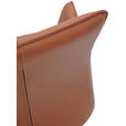 ARMLEHNSTUHL  in Eisen Echtleder pigmentiert  - Cognac/Schwarz, Design, Leder/Metall (64/87/60cm) - Novel