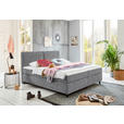 BOXSPRINGBETT 160/200 cm  in Grau  - Schwarz/Grau, KONVENTIONELL, Kunststoff/Textil (160/200cm) - Hom`in