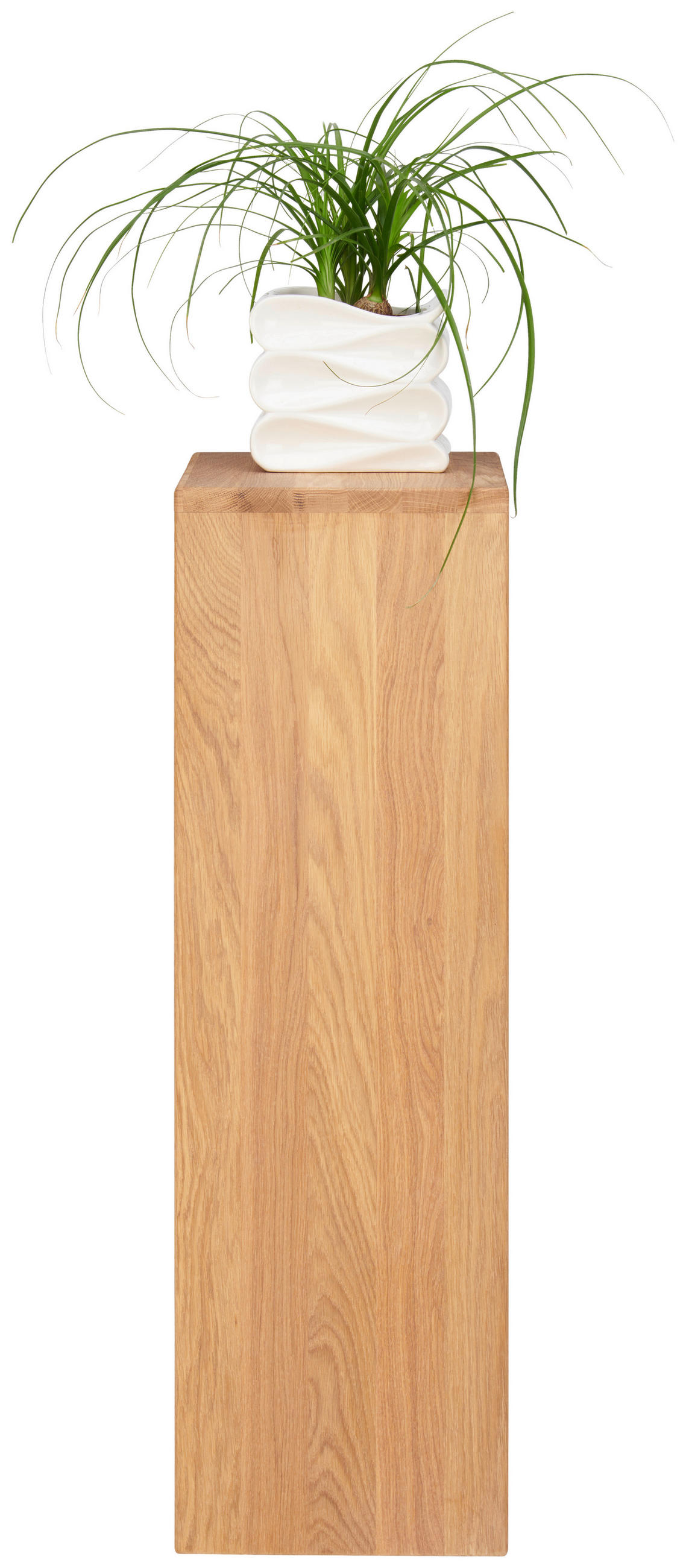 BLUMENSTÄNDER Holz Eiche massiv  - Eichefarben, Natur, Holz (25/25/80cm) - Linea Natura