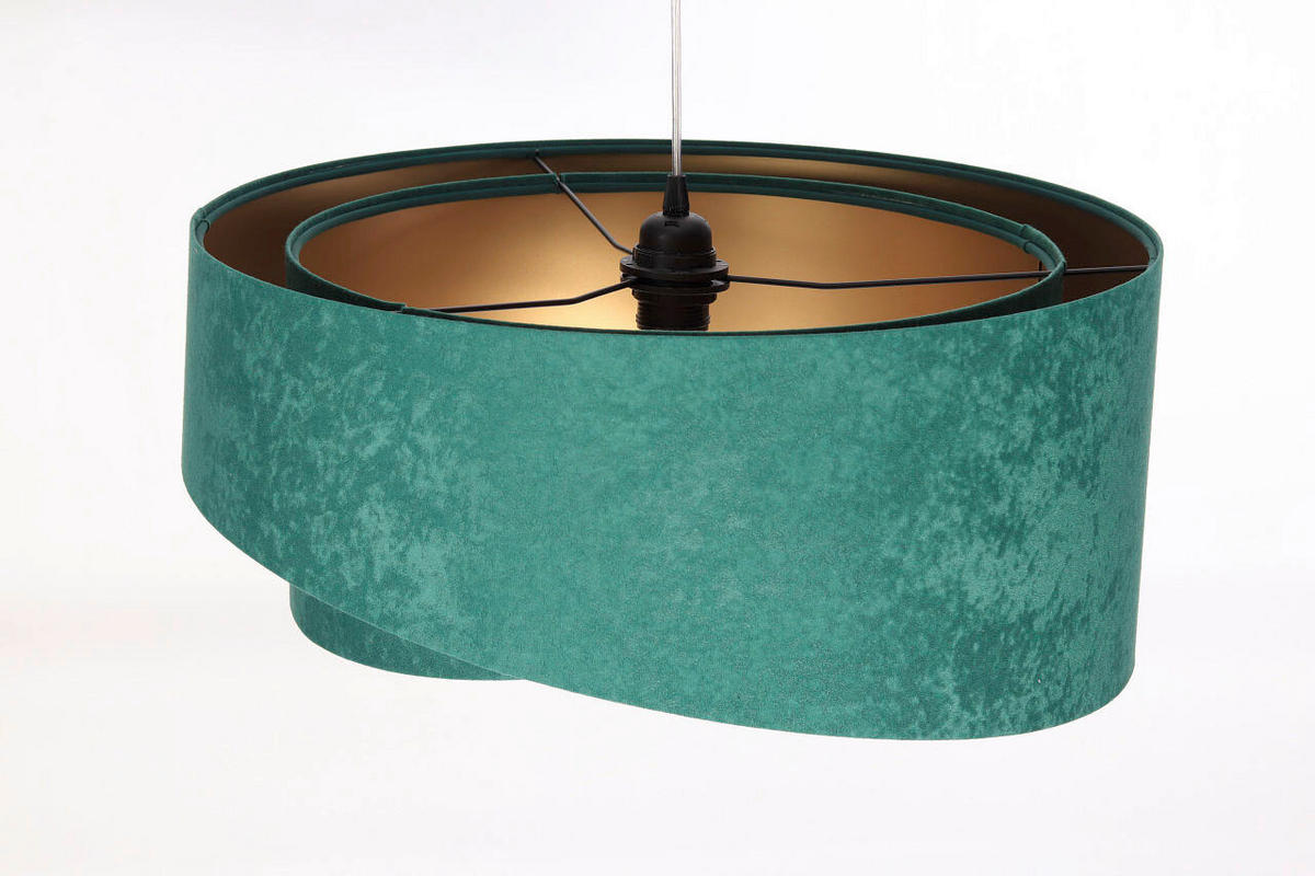 HÄNGELEUCHTE Galaxy 50/93 cm   - Goldfarben/Grün, Design, Kunststoff/Textil (50/93cm)