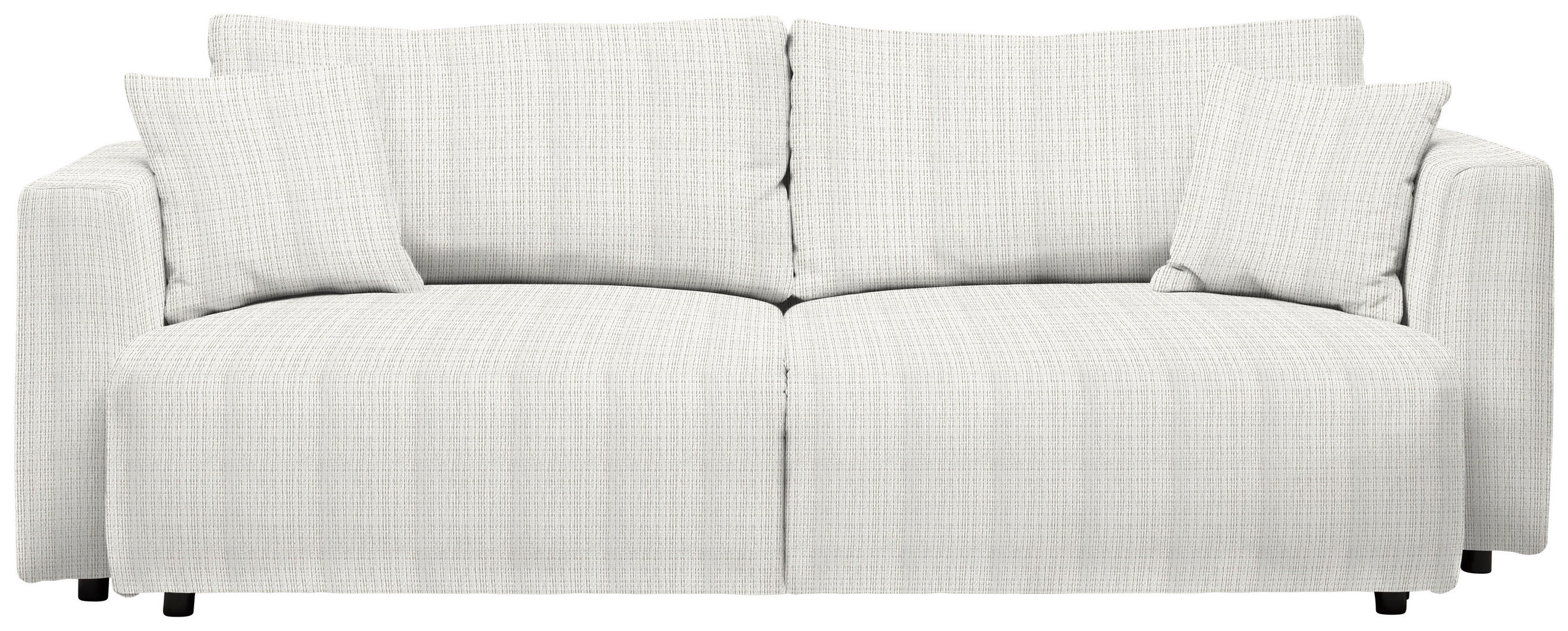SCHLAFSOFA Cord Weiß  - Schwarz/Weiß, Design, Kunststoff/Textil (250/92/105cm) - Carryhome