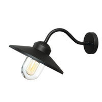 VENKOVNÍ NÁSTĚNNÉ SVÍTIDLO, 42/27,5/25,5 cm - černá, Konvenční, kov/sklo (42/27,5/25,5cm) - Elstead Lighting