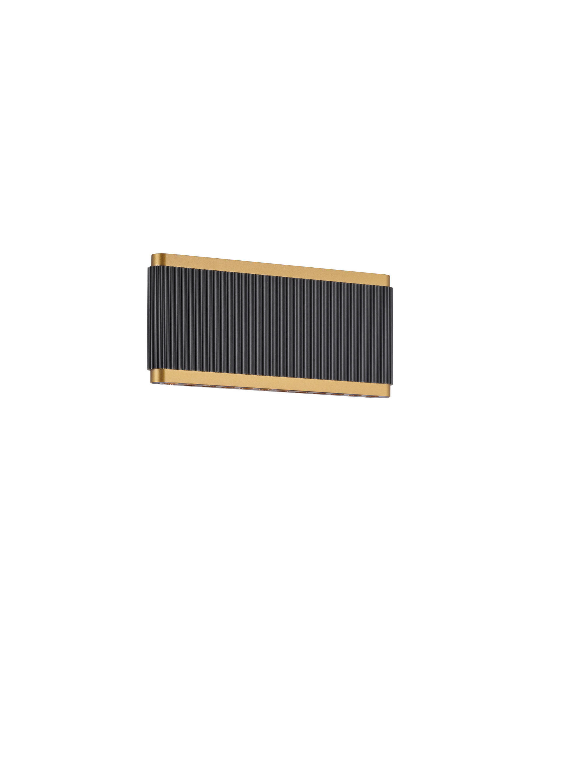 LED-WANDLEUCHTE Kobe 22,5/10/5,5 cm   - Goldfarben/Schwarz, LIFESTYLE, Metall (22,5/10/5,5cm) - Helestra