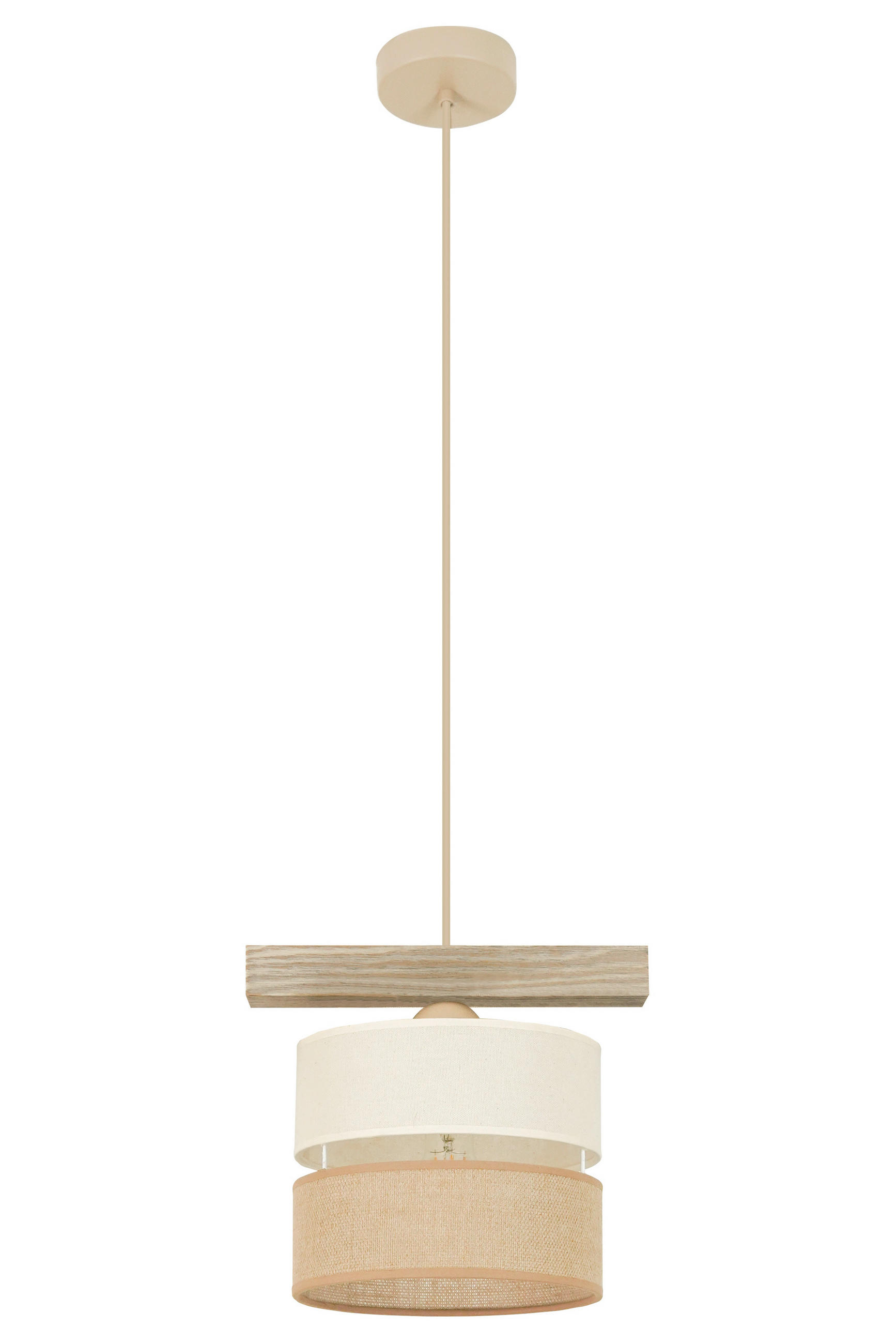 HÄNGELEUCHTE 27/105 cm   - Multicolor, Natur, Textil (27/105cm)