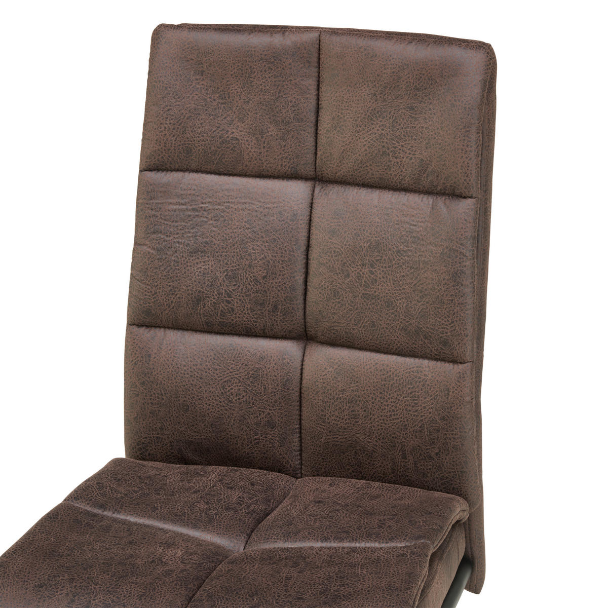 SCHWINGSTUHL  in Eisen Mikrofaser  - Schwarz/Braun, LIFESTYLE, Textil/Metall (38/97/45cm) - Livetastic