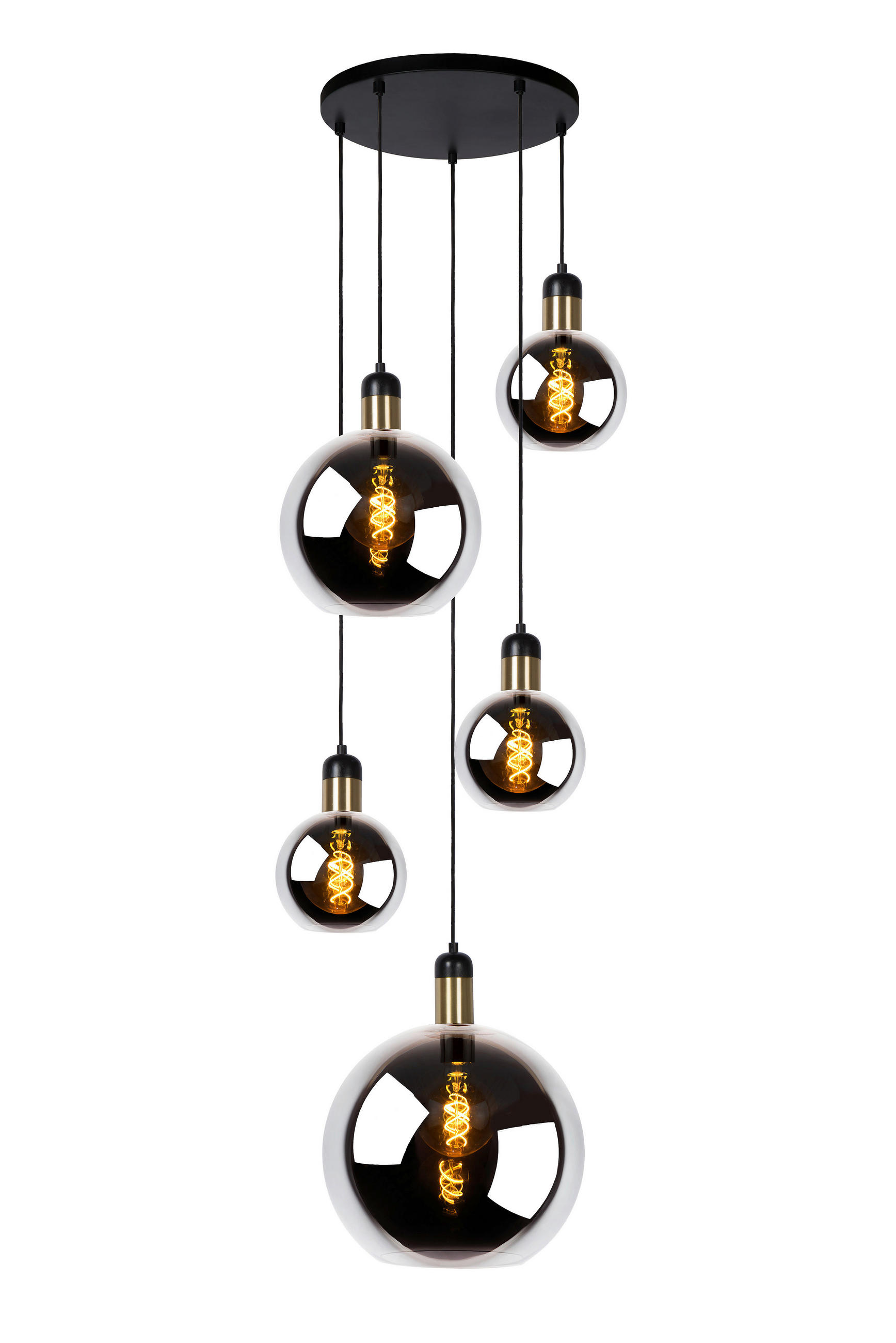 HÄNGELEUCHTE 125/28/165 cm  - Hellgrau, Design, Glas (125/28/165cm) - Lucide