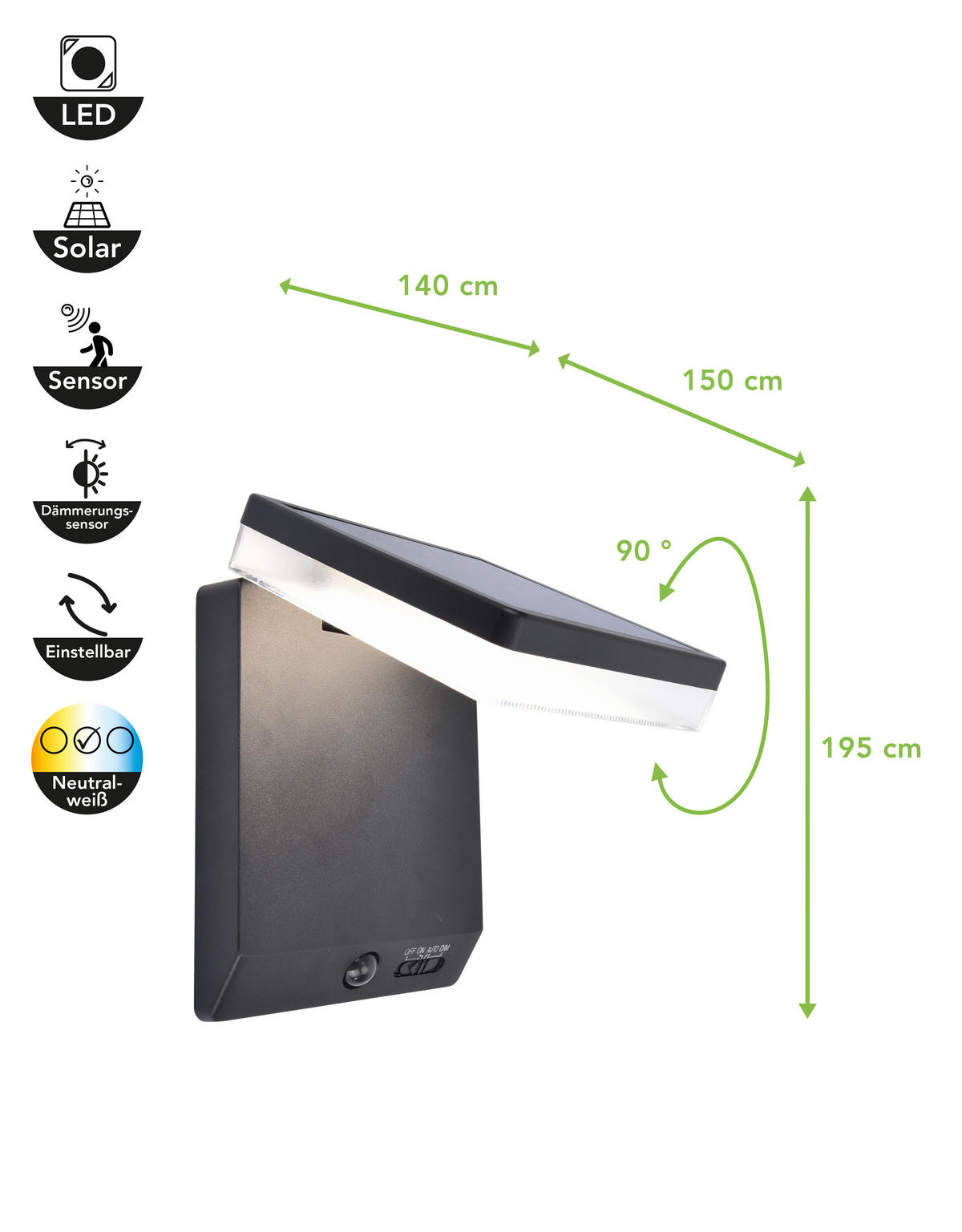 SZOLÁRLÁMPA  - Basics (14/15/19,5cm)