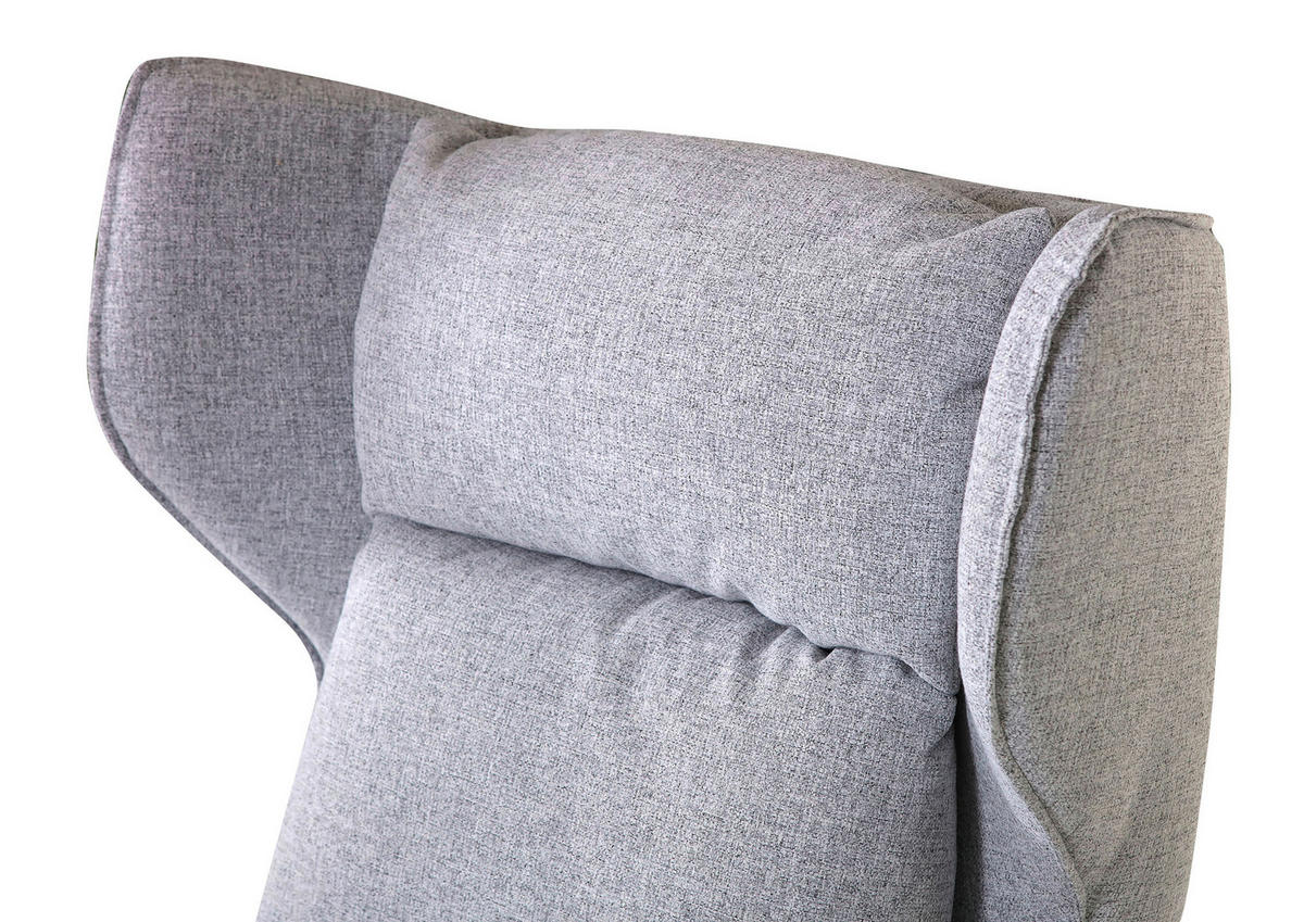 ÖRONLAPPSFÅTÖLJ i flatväv ljusgrå  - ljusgrå/svart, Design, metall/textil (83/106/89cm)