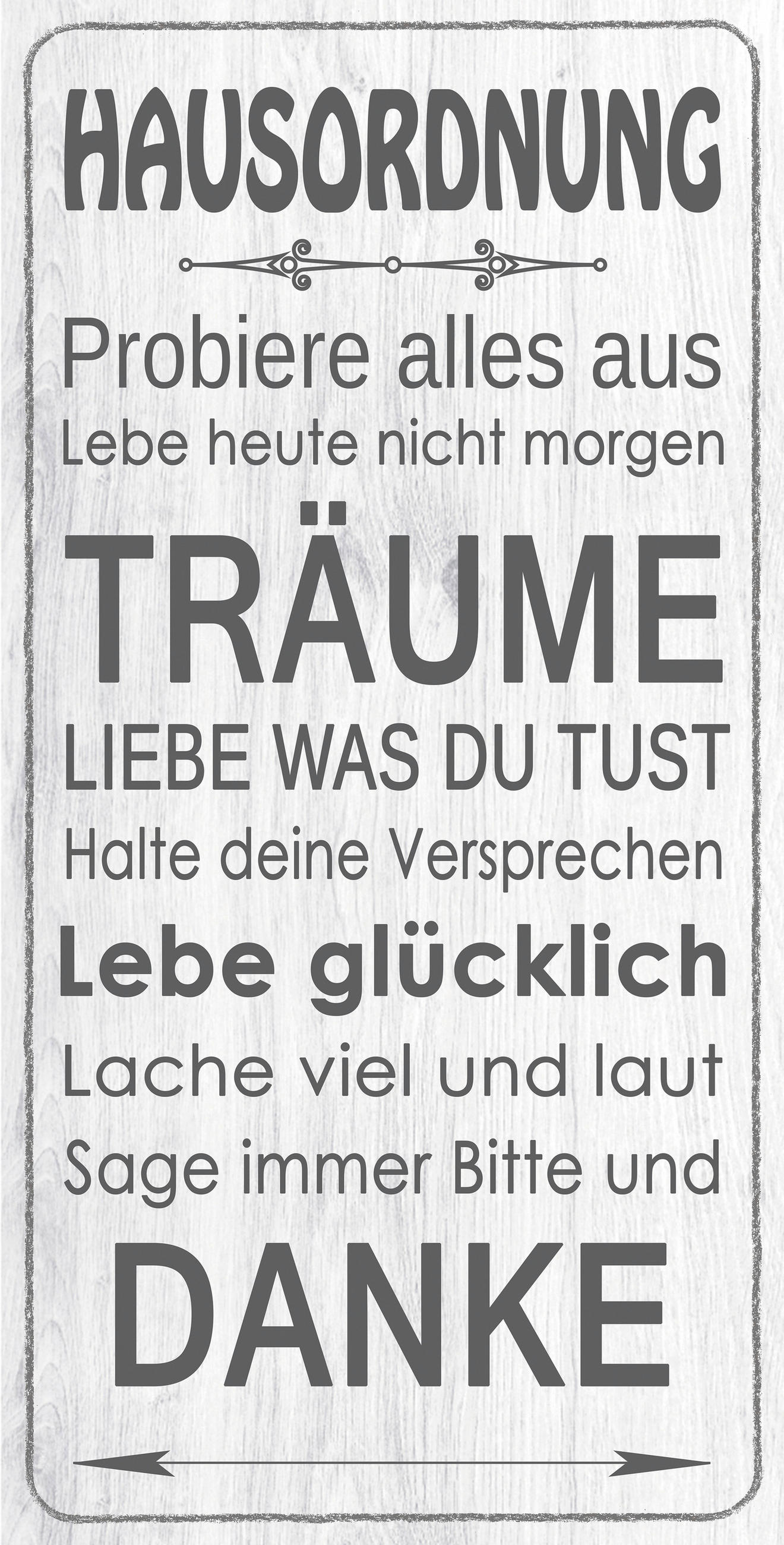 DEKOPANEEL Text 20/40 cm  - Multicolor, Basics, Holz (20/40cm) - Euroart