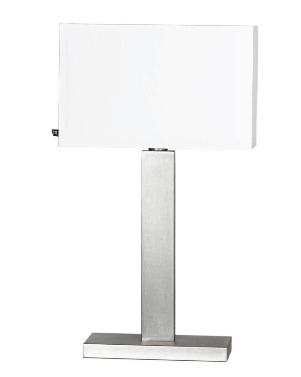 STOLNÍ LAMPA, E27, 69 cm - bílá/barvy stříbra, Konvenční, kov (69cm) - By Rydéns