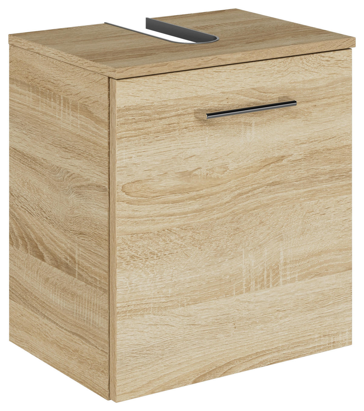 WASCHBECKENUNTERSCHRANK 45/49,8/33,3 cm  - Chromfarben/Eiche Bianco, KONVENTIONELL, Holzwerkstoff/Metall (45/49,8/33,3cm) - Sadena