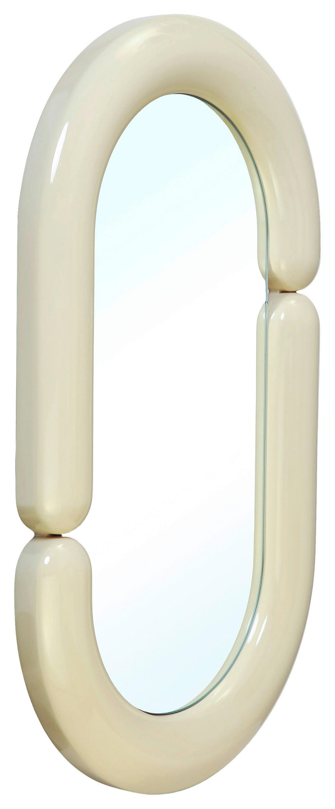 WANDSPIEGEL 40/70/4,2 cm    in oval  - Kaschmir, Basics, Glas/Holzwerkstoff (40/70/4,2cm) - MID.YOU