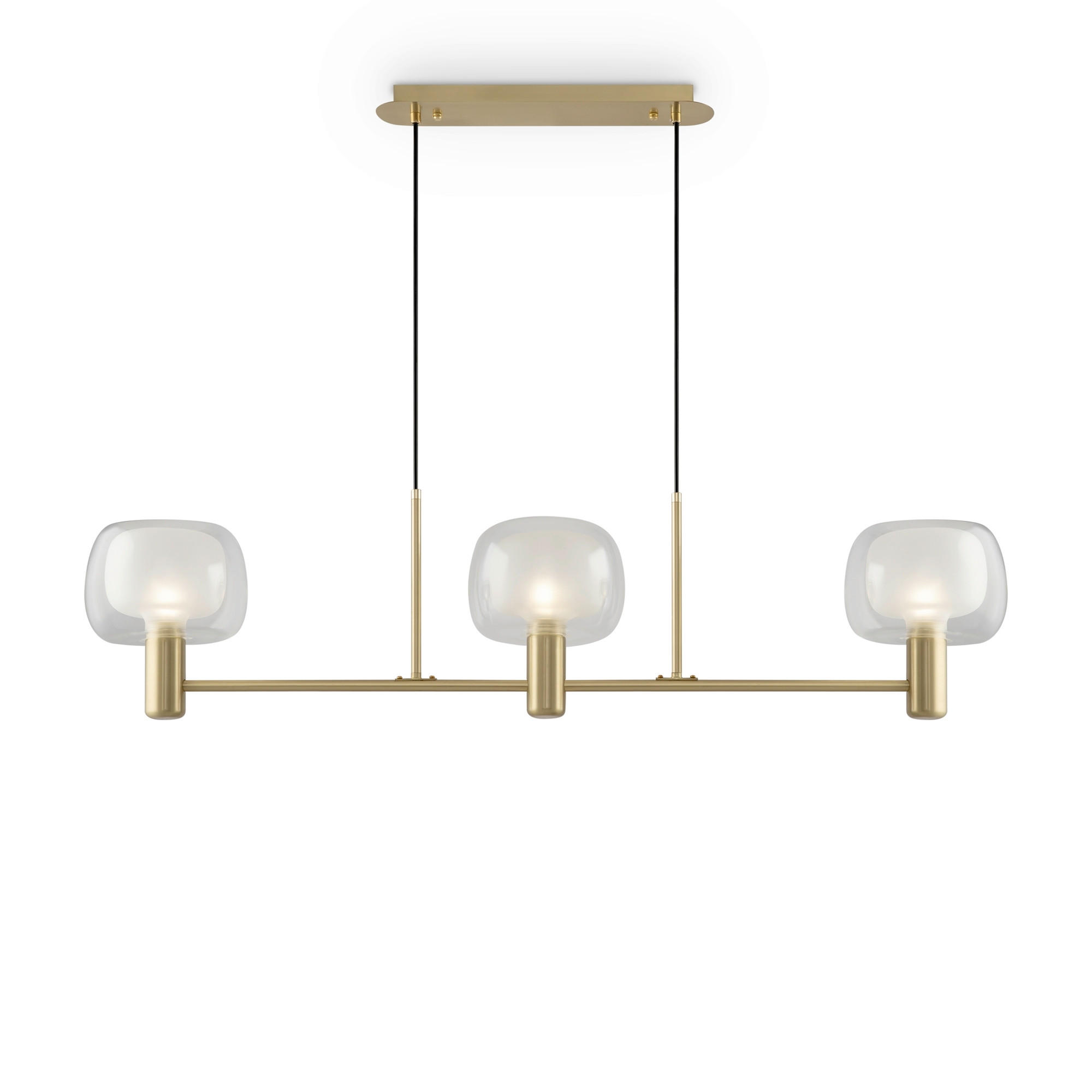 PENDELLEUCHTE 104/18/26 cm  - Transparent/Goldfarben, Trend, Glas/Metall (104/18/26cm) - MAYTONI