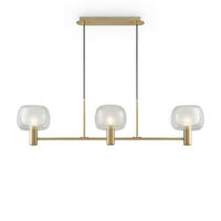 PENDELLAMPA Modern 104/18/26 cm  - guldfärgad/transparent, Trend, metall/glas (104/18/26cm) - MAYTONI