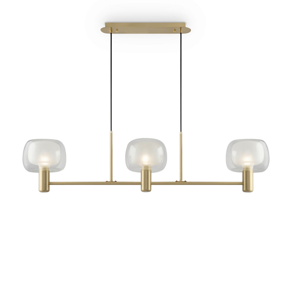 PENDELLAMPA Modern 104/18/26 cm  - guldfärgad/transparent, Trend, metall/glas (104/18/26cm) - MAYTONI
