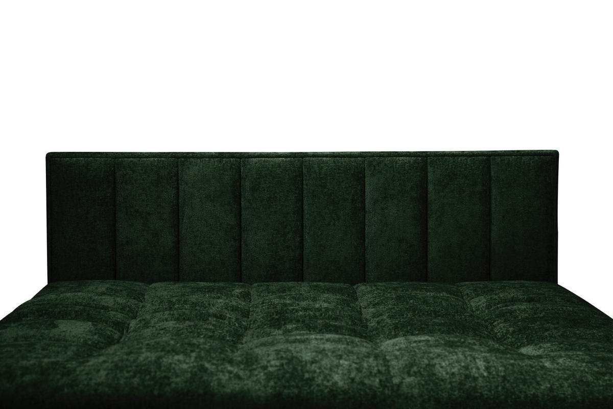 SCHLAFSOFA  mit Stoffauswahl, Schlafen auf Sitzhöhe Chenille Dunkelgrün  - Dunkelgrün/Schwarz, KONVENTIONELL, Kunststoff/Textil (166/93/106cm) - home24