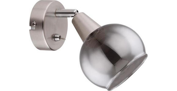 Strahler Augustin - Nickelfarben, ROMANTIK / LANDHAUS, Glas/Metall (62,4/30/18cm) - James Wood