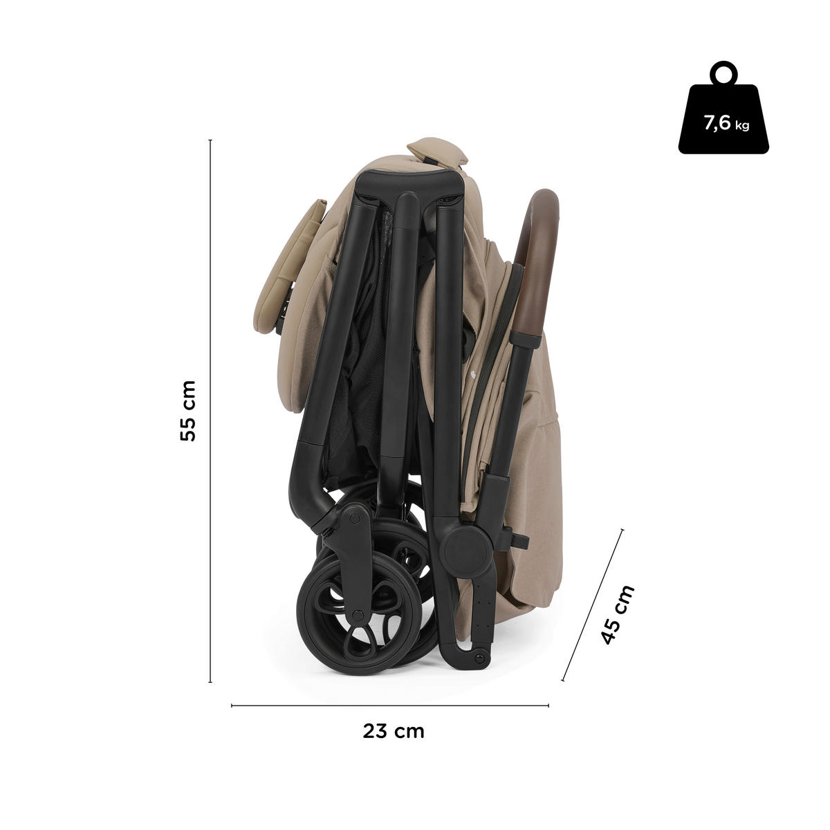 BUGGY Porto  - Karamell/Schwarz, Basics, Textil (45/106/89cm) - Joie