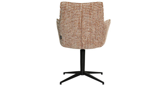 ARMLEHNSTUHL in Eisen Chenille - Hellbraun/Schwarz, Design, Textil/Metall (59,5/87,5/62,5cm) - Novel