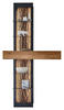 REGALELEMENT Kerneiche vollmassiv Anthrazit, Eichefarben  - Eichefarben/Anthrazit, Natur, Holz/Metall (108/206/39cm) - Valnatura
