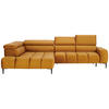 ECKSOFA in Webstoff Currygelb  - Currygelb/Schwarz, Design, Textil/Metall (216/300cm) - Welnova