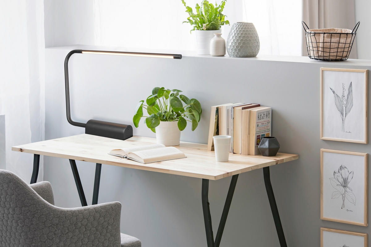 LED-TISCHLEUCHTE OLEA 62.5/33/5.5 cm   - Weiß, KONVENTIONELL, Metall (62.5/33/5.5cm) - Trio Leuchten