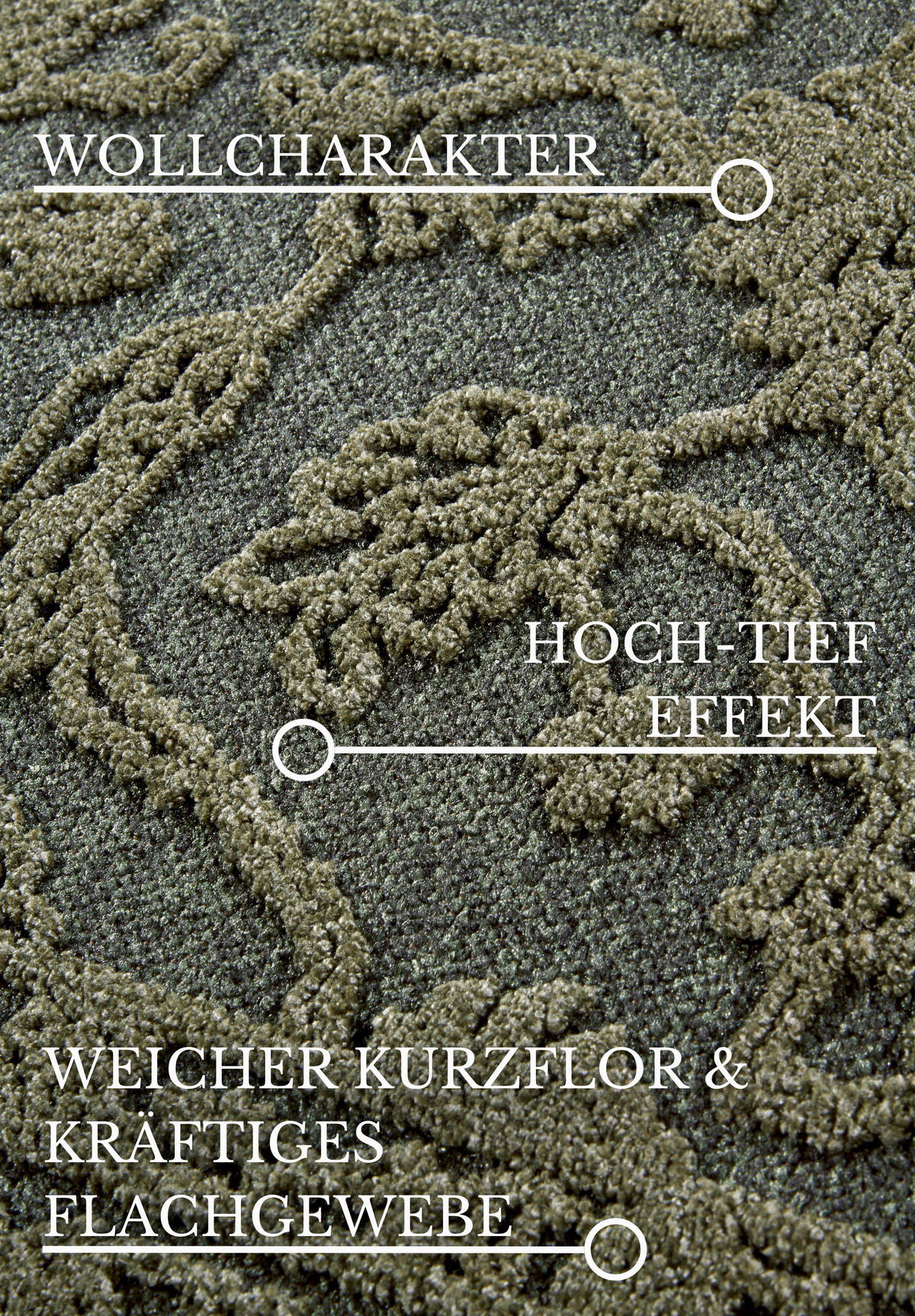 FLACHWEBETEPPICH 200/290 cm Kollektion 1879 Waldgrün  - Waldgrün, Design, Textil (200/290cm) - Villeroy & Boch