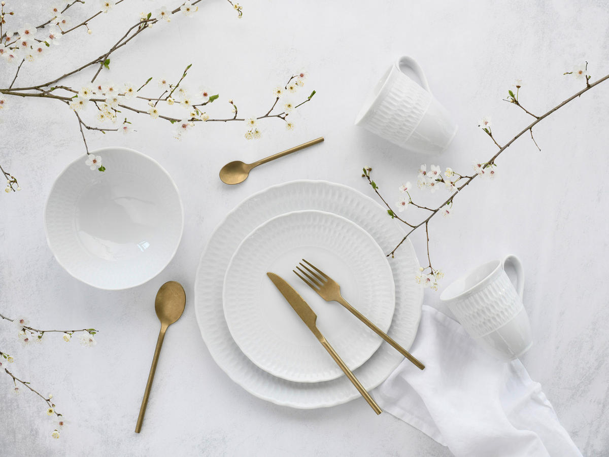 KOMBISERVICE 8-teilig  - Weiß, Trend, Keramik - Creatable