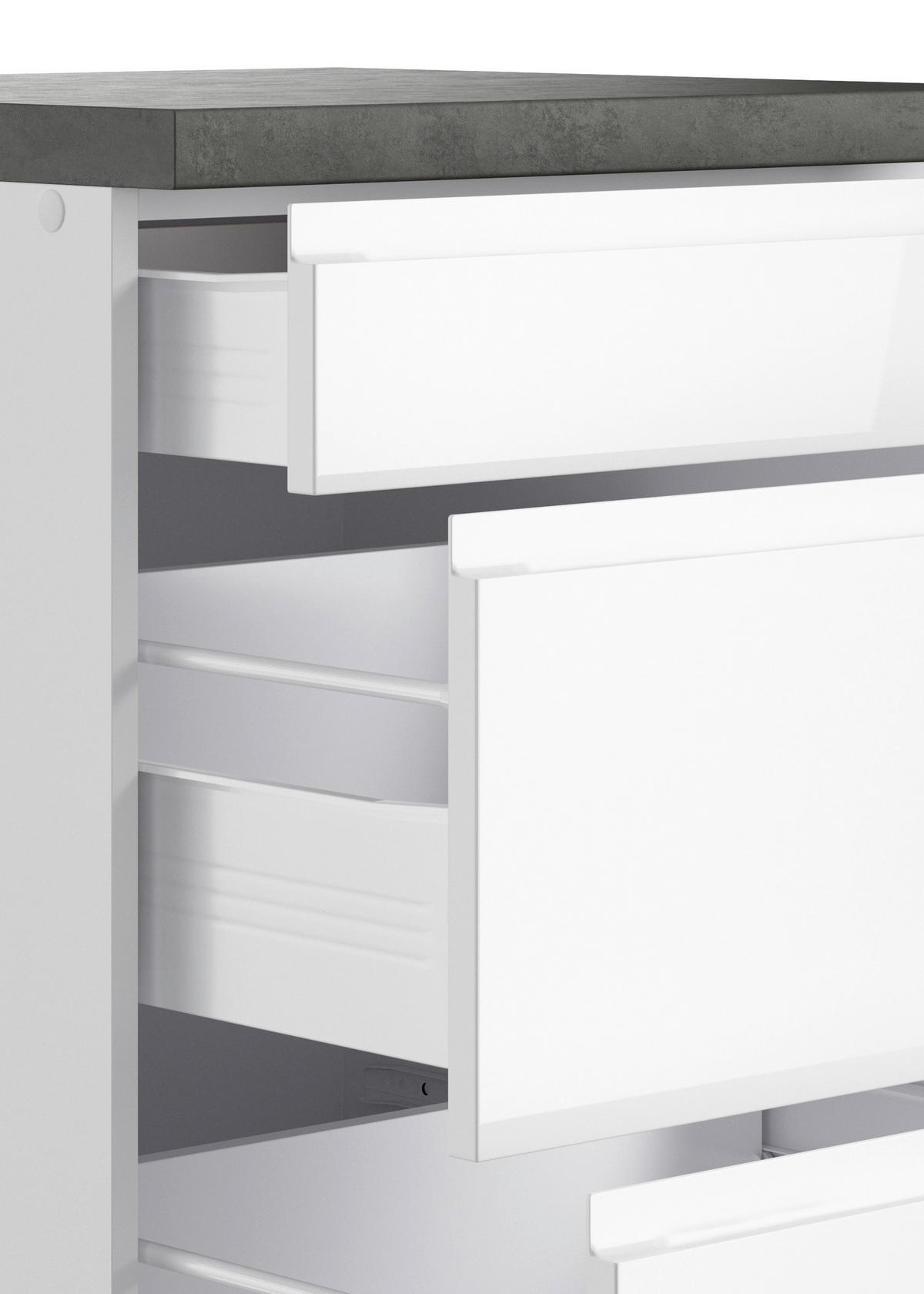 BÄNKSKÅP 120/86/60 cm  i grå, vit, vit högglans  - vit/vit högglans, Lifestyle, trämaterial (120/86/60cm) - Held