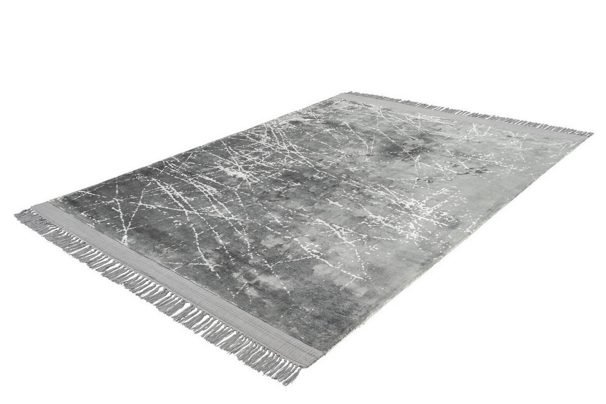 Covor Cu Țesătură Plată  - gri, Basics, textil (120/170cm) - Kayoom