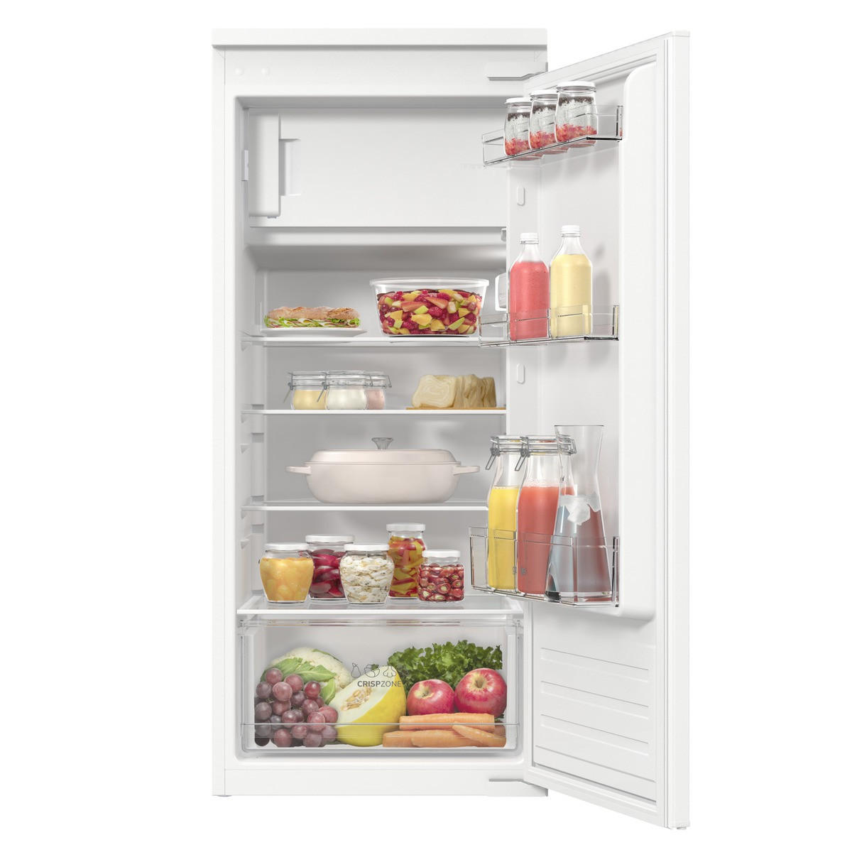 KÜHLSCHRANK 54/122,1/54,5 cm RBI512E21  - Weiß, Trend, Glas/Metall (54/122,1/54,5cm) - Gorenje