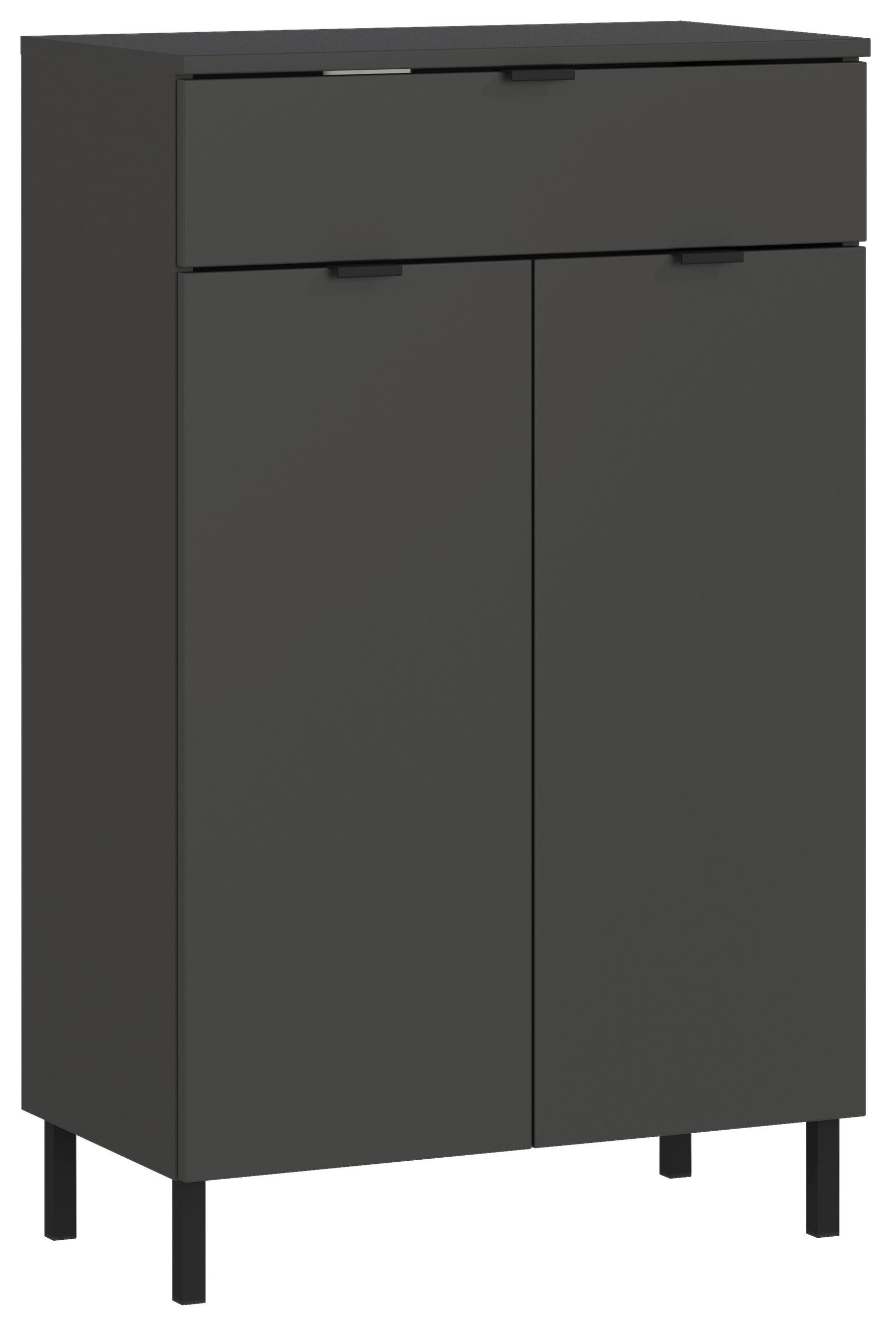 UNTERSCHRANK 60/97/34 cm   - Graphitfarben/Schwarz, MODERN, Holzwerkstoff/Metall (60/97/34cm) - Germania