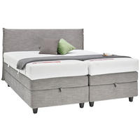 BOXSPRINGBETT 180/200 cm  in Anthrazit  - Anthrazit/Schwarz, KONVENTIONELL, Kunststoff/Textil (180/200cm) - RUF Betten