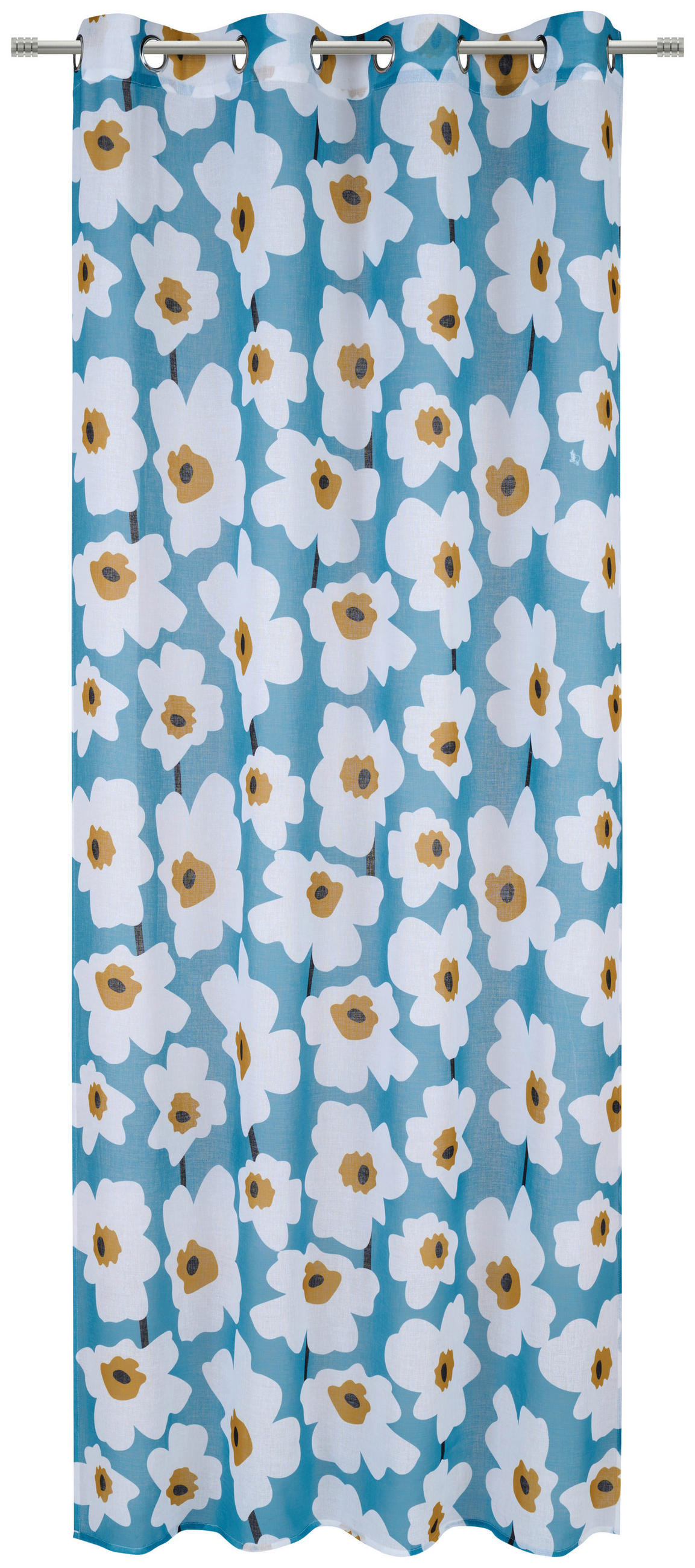 ZAVESA SA KARIKAMA tirkizna  140/245 cm  - tirkizna, Dizajnerski, tekstil (140/245cm) - Esposa