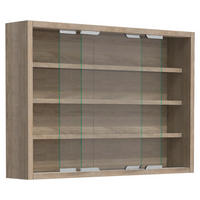 HÄNGEVITRINE  in Sonoma Eiche  - Silberfarben/Sonoma Eiche, MODERN, Glas/Holzwerkstoff (57/40/10cm) - MID.YOU