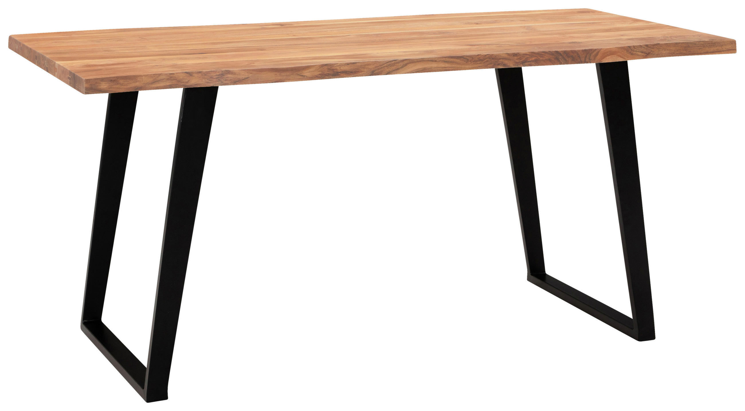 SCHREIBTISCH 200/100/76 cm  in Akaziefarben  - Schwarz/Akaziefarben, MODERN, Holz/Metall (200/100/76cm) - MID.YOU