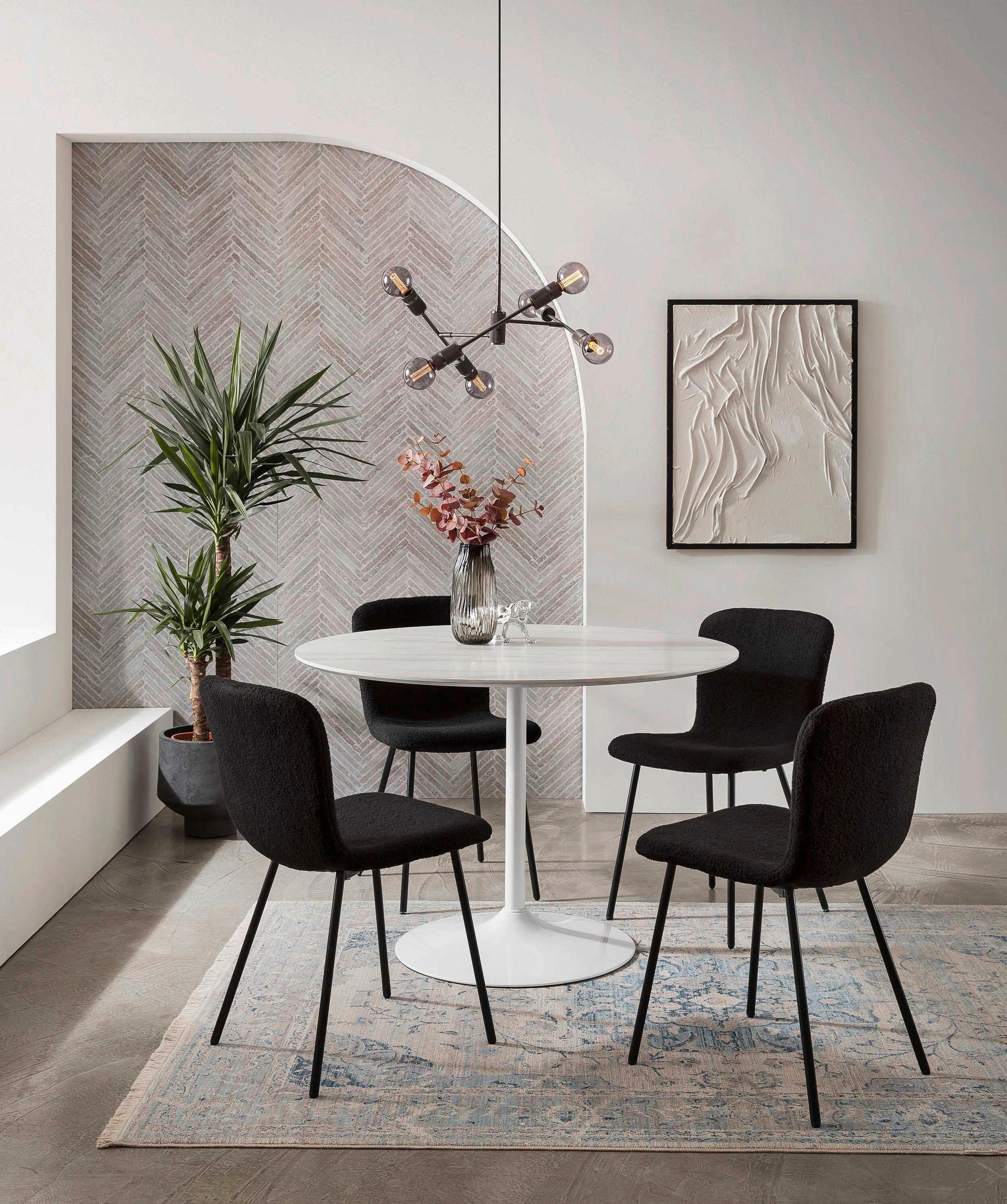 ESSTISCH in Holzwerkstoff 110/110/75 cm  - Weiß, MODERN, Holzwerkstoff/Metall (110/110/75cm) - Livetastic