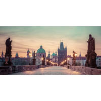 OBRAZ NA PLÁTNĚ PRAHA, města, 115/55/3 cm - vícebarevná, Design, dřevo/papír (115/55/3cm) - Euroart