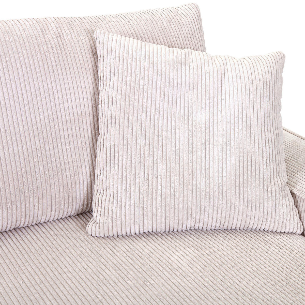 HÖRNSOFFA i manchester beige  - beige/svart, Klassisk, textil/plast (250/153cm) - MID.YOU