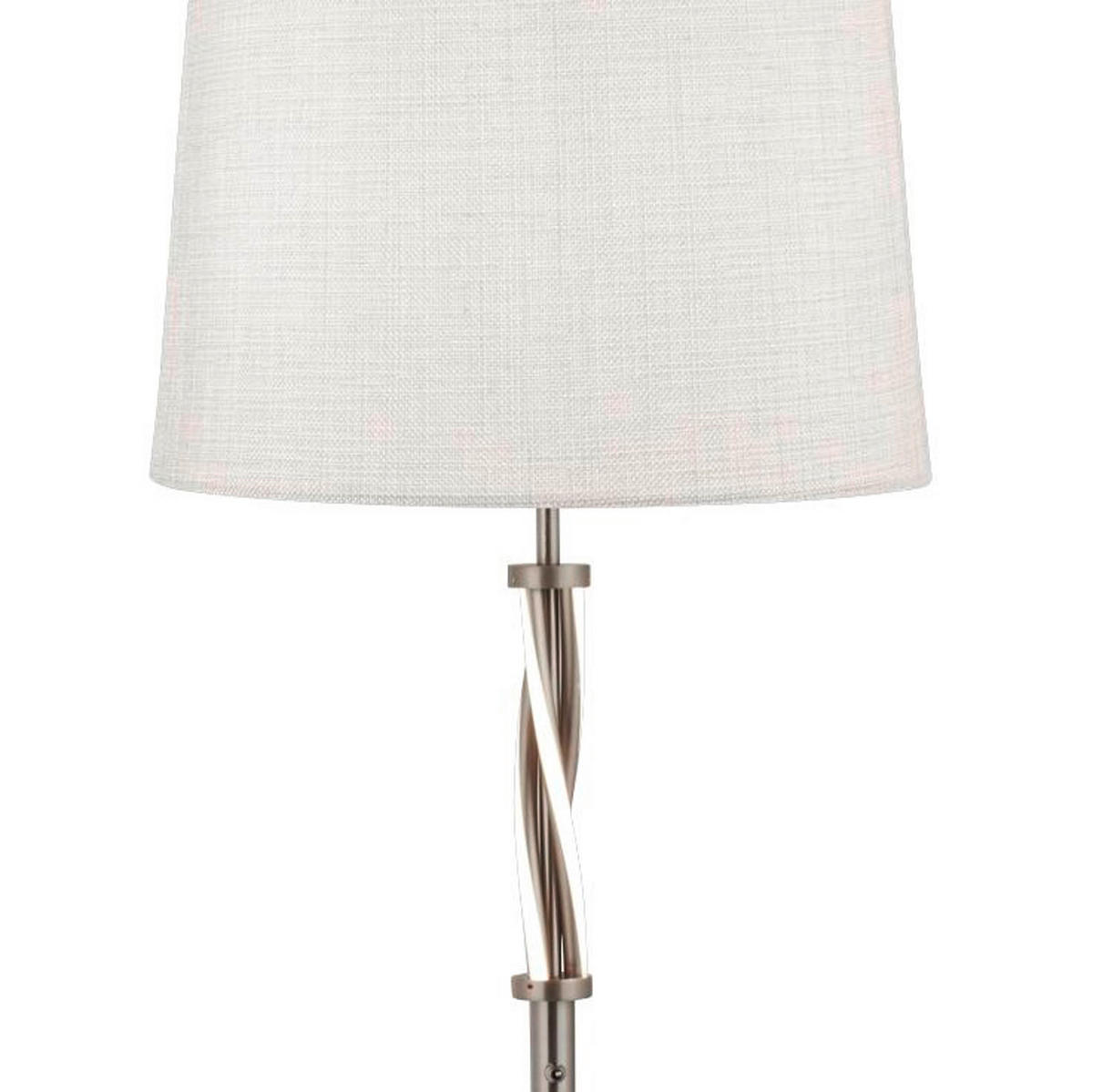 STEHLEUCHTE 39/39/152 cm    - Silberfarben/Weiß, Design, Kunststoff/Textil (39/39/152cm) - Searchlight