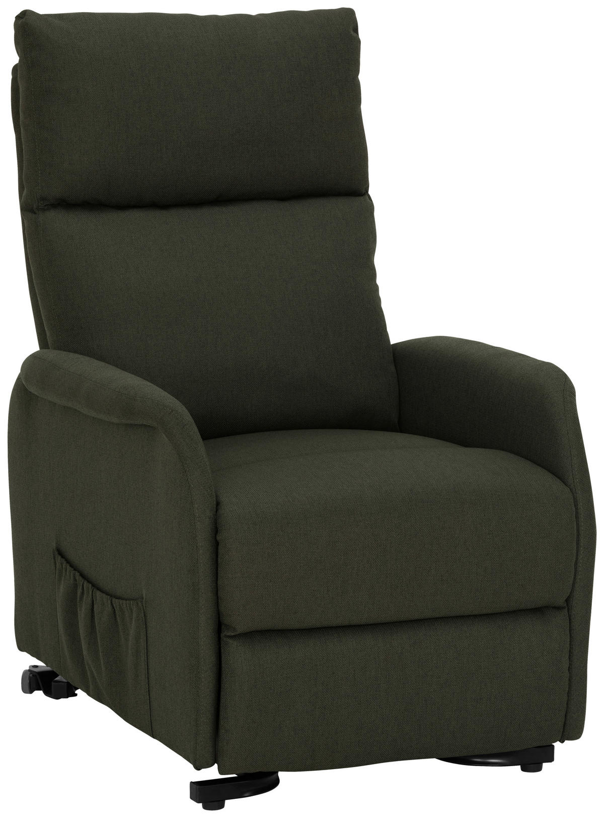 FERNSEHSESSEL Webstoff Grün  - Schwarz/Grün, KONVENTIONELL, Textil/Metall (68/103-80/93-158cm) - P & B