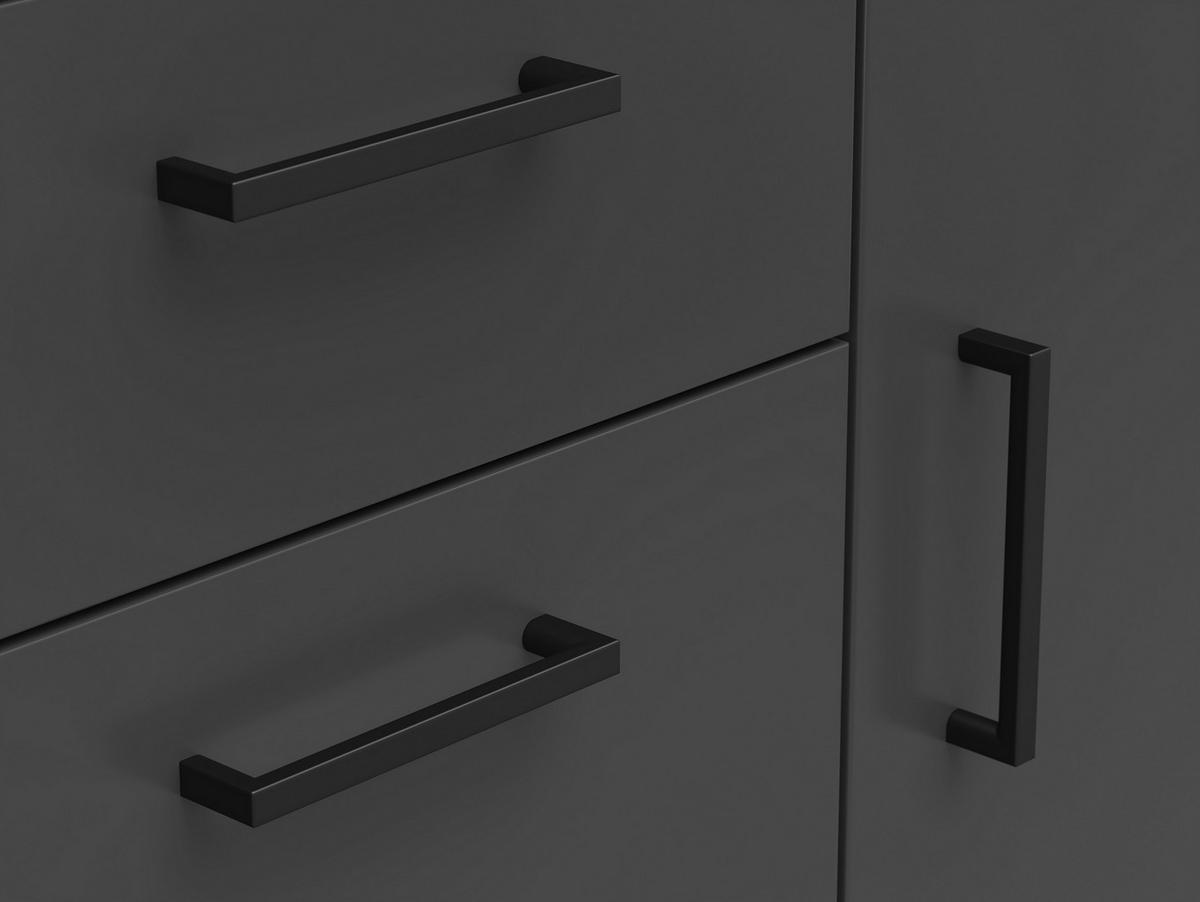 KOMODA  80/83/52 cm  grafitno siva  - crna/antracit, Moderno, pločasti materijal/plastika (80/83/52cm) - Carryhome