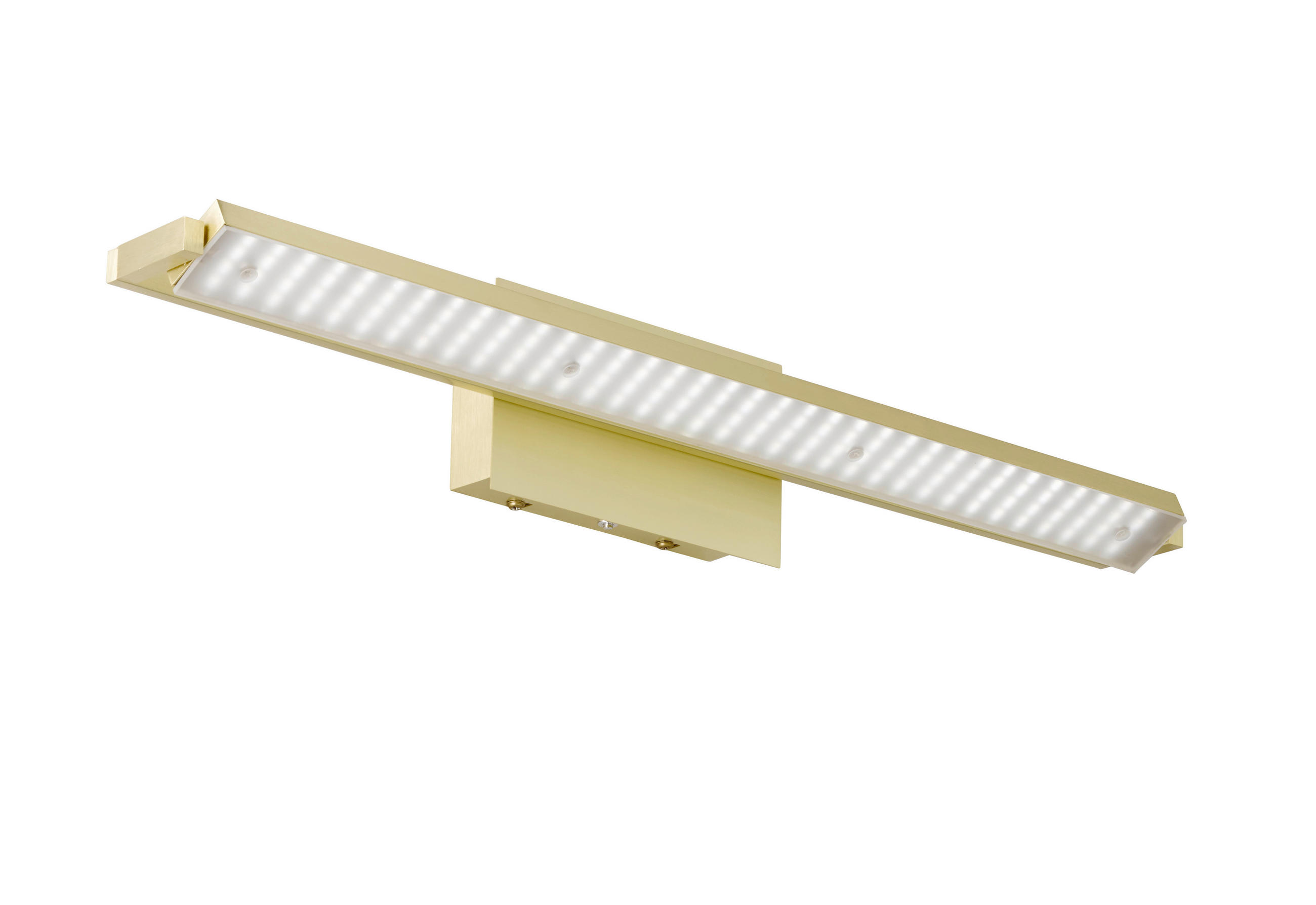 LED-WANDLEUCHTE - Weiss/Messingfarben, Design, Kunststoff/Metall (60/10cm) - Fischer & Honsel