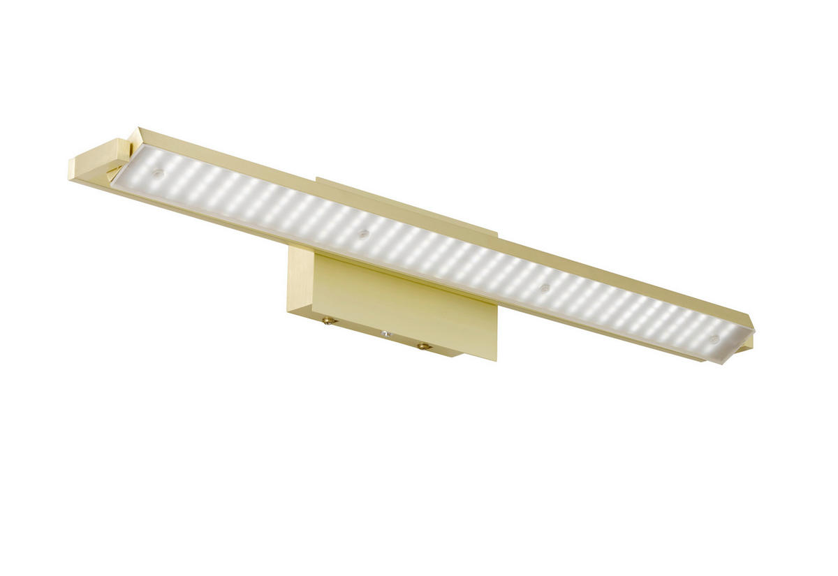 LED-WANDLEUCHTE - Weiss/Messingfarben, Design, Kunststoff/Metall (60/10cm) - Fischer & Honsel