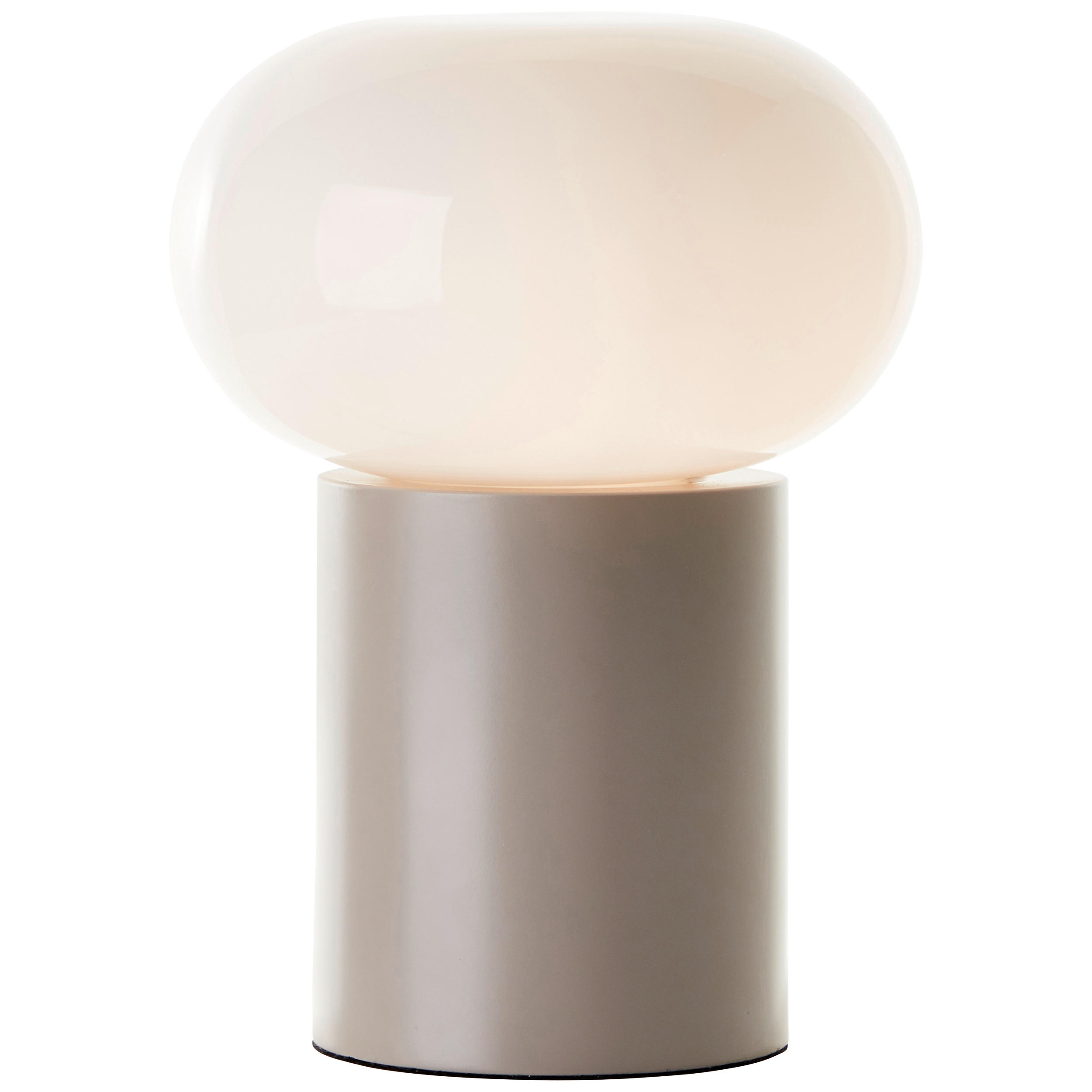 TISCHLEUCHTE 20/27 cm   - Taupe/Weiß, Design, Glas/Metall (20/27cm) - Brilliant