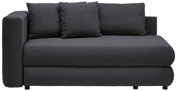 RÉCAMIERE  in Flachgewebe Anthrazit  - Anthrazit/Schwarz, Design, Kunststoff/Textil (93/71-88/171cm) - Cantus