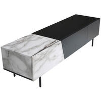 TV-SZEKRÉNY 150/40/40 cm  - fekete/fehér, Design, faalapú anyag/fém (150/40/40cm) - Livetastic